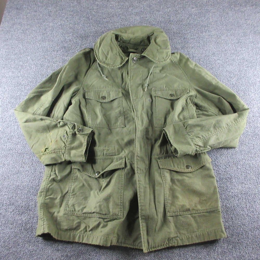 Vintage US Army Field Coat Mens Medium Green OG 107 Cold Weather‎ M65 Jacket 60s